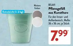 Aldi Süd BELAVI Pflanzgefäß aus Kunstharz Angebot