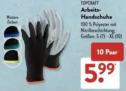 Aldi Süd TOPCRAFT Arbeits-Handschuhe Angebot