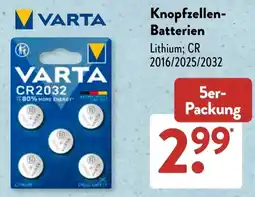 Aldi Süd VARTA Knopfzellen-Batterien Angebot