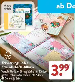 Aldi Süd Erinnerungs- oder Freundschafts-Album Angebot