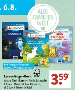 Aldi Süd Leselöwen Leseanfänger-Buch Angebot