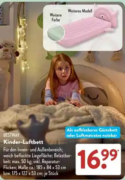Aldi Süd BESTWAY Kinder-Luftbett Angebot