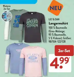 Aldi Süd LILY & DAN Langarmshirt 2er-Set Angebot