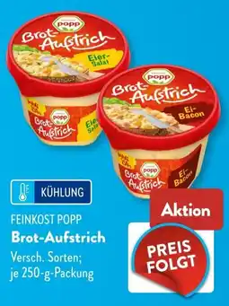 Aldi Süd FEINKOST POPP Brot-Aufstrich Angebot