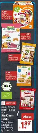 Aldi Süd FRECHE FREUNDE / FRECHE FREUNDE KIDS Bio-Kindersnacks Angebot