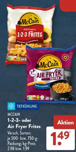 Aldi Süd McCain 1-2-3- oder Air Fryer Frites Angebot