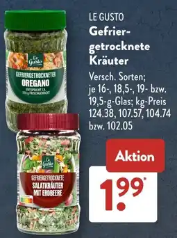 Aldi Süd Le Gusto Gefriergetrocknete Salatkräuter mit Erdbeere Angebot