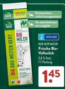 Aldi Süd NUR NUR NATUR Frische Bio-Vollmilch Angebot