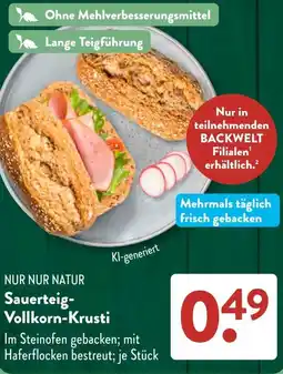 Aldi Süd NUR NUR NATUR Sauerteig-Vollkorn-Krusti Angebot