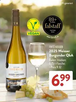 Aldi Süd FRITZ KELLER 2025 Weisser Burgunder QbA Angebot
