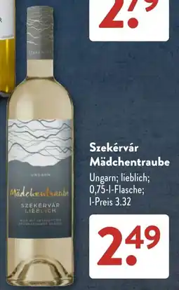 Aldi Süd Szekérvár Mädchentraube Angebot