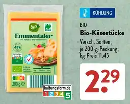 Aldi Süd BIO Bio-Käsestücke Angebot