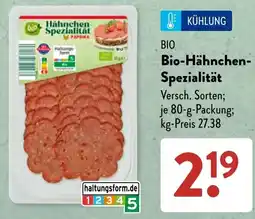 Aldi Süd BIO Bio-Hähnchen- Spezialität Angebot