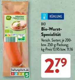 Aldi Süd BIO Bio-Wurst- Spezialität Angebot