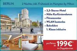 Aldi Süd BERLIN 2 Nächte; inkl. Frühstück im Hampton by Hilton Angebot