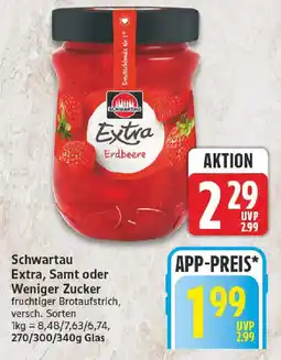 nah & gut Schwartau Extra, Samt oder Weniger Zucker Angebot
