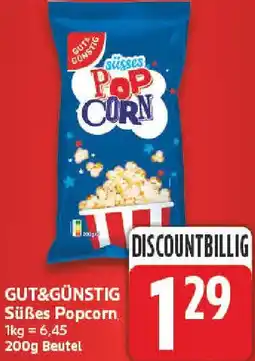 nah & gut GUT&GÜNSTIG Süßes Popcorn Angebot