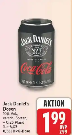 nah & gut Jack Daniel's Dosen Angebot
