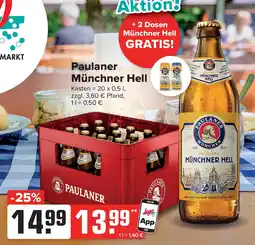Logo Getränkemarkt Paulaner Münchner Hell Angebot