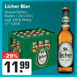 Logo Getränkemarkt Licher Bier Angebot