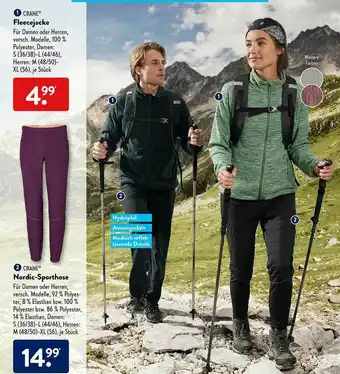 Aldi Süd Fleecejacke, Nordic Sporthose Angebot