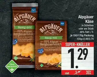 E-Center Alpgäuer Käse Angebot