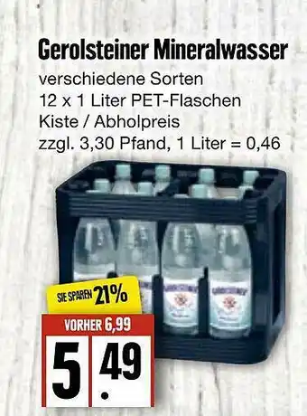 Edeka Frischemarkt Gerolsteiner Mineralwasser Angebot