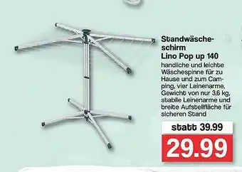 Famila Nord West Standwäsche-schirm Lino Pop Up 140 Angebot