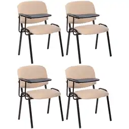 Netto Marken-Discount CLP 4er Set Stuhl Ken Mit Klapptisch Stoff I Gepolsterter Schulungsstuhl Mit Schreibtafel Angebot