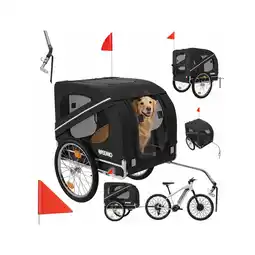 Netto Marken-Discount BENNO Hundefahrradanhänger LUNA Kleintierfahrradanhänger Buggy faltbar, schwarz Angebot