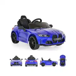 Netto Marken-Discount Moni Kinder Elektroauto BMW M4 Fernbedienung EVA-Reifen 2 Motoren Musikfunktion blau Angebot