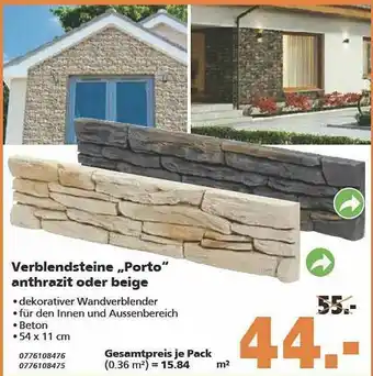 Globus Baumarkt Verblendsteine „porto” Anthrazit Oder Beige Angebot