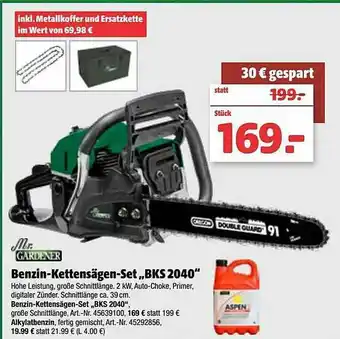 Hagebau Mr. Gardener Benzin-kettensägen-set „bks 2040” Angebot