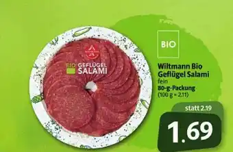 Markant Markt Wiltmann Bio Geflügel Salami Angebot