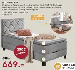 Möbel Buss Boxspringbett Angebot