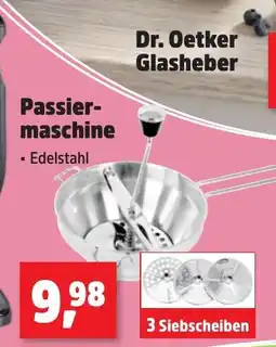 Thomas Philipps Dr. Oetker Glasheber Passiermaschine Angebot