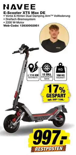 expert Techno Land NAVEE E-Scooter XT5 Max DE Angebot