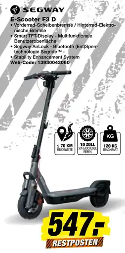 expert Techno Land SEGWAY E-Scooter F3 D Angebot