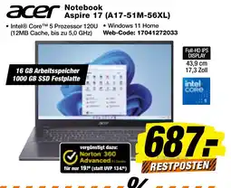 expert Techno Land Acer Notebook Aspire 17 (A17-51M-56XL) Angebot