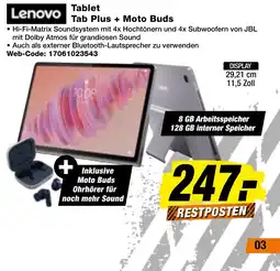 expert Techno Land Lenovo Tablet Tab Plus + Moto Buds Angebot