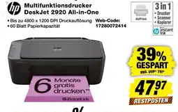 expert Techno Land hp Multifunktionsdrucker DeskJet 2920 All-in-One Angebot