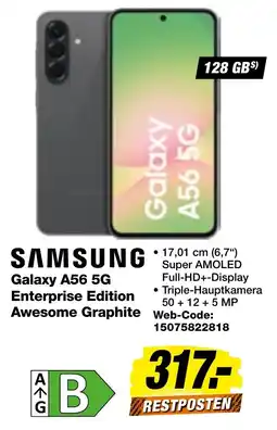 expert Techno Land SAMSUNG Galaxy A56 5G Enterprise Edition Awesome Graphite Angebot