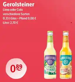 Getränke Hoffmann Gerolsteiner Limo oder Cola Angebot