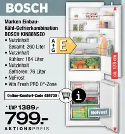 Ostermann BOSCH Marken Einbau-Kühl-Gefrierkombination BOSCH KIN86NSE0 Angebot