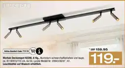 Ostermann Marken Deckenspot KEONI, 6-flg., Aluminium schwarz/kaffee farben und taupe Angebot