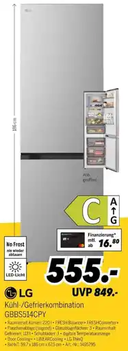 MEDIMAX LG Kühl-/Gefrierkombination GBBS514CPY Angebot