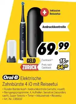 MEDIMAX Oral-B Elektrische Zahnbürste 4 iO mit Reiseetui Angebot