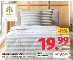 Segmüller irisette nature Satin-Bettwäsche „Wave“ Angebot