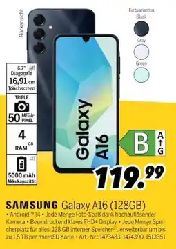 MEDIMAX SAMSUNG Galaxy A16 (128GB) Angebot