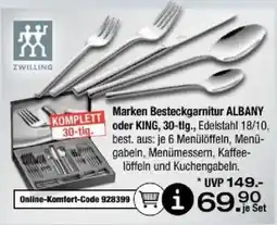 Ostermann Zwilling Besteckgarnitur ALBANY oder KING Angebot